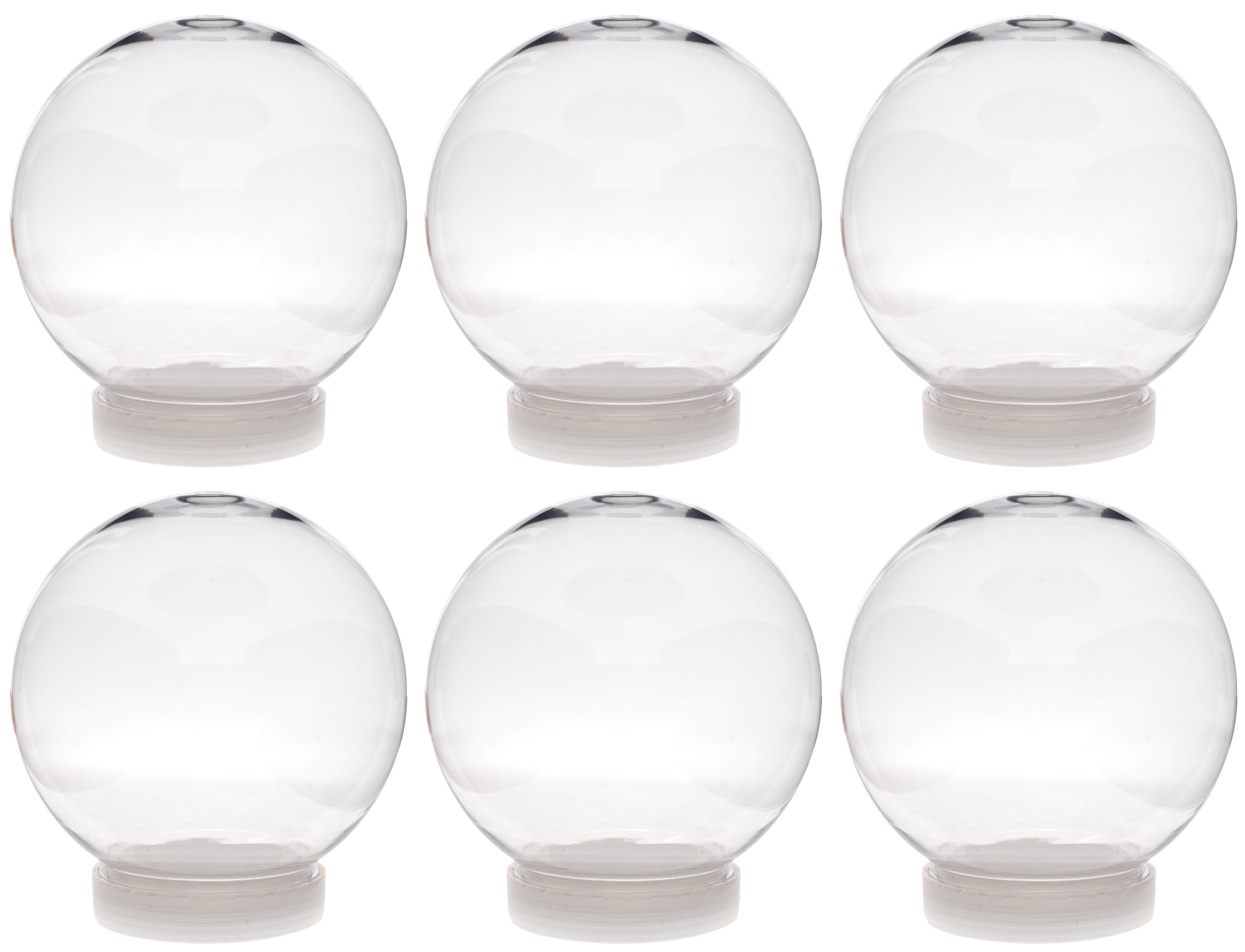 Creative Hobbies Clear Plastic Water Snow Globes, with Screw Off Cap 6