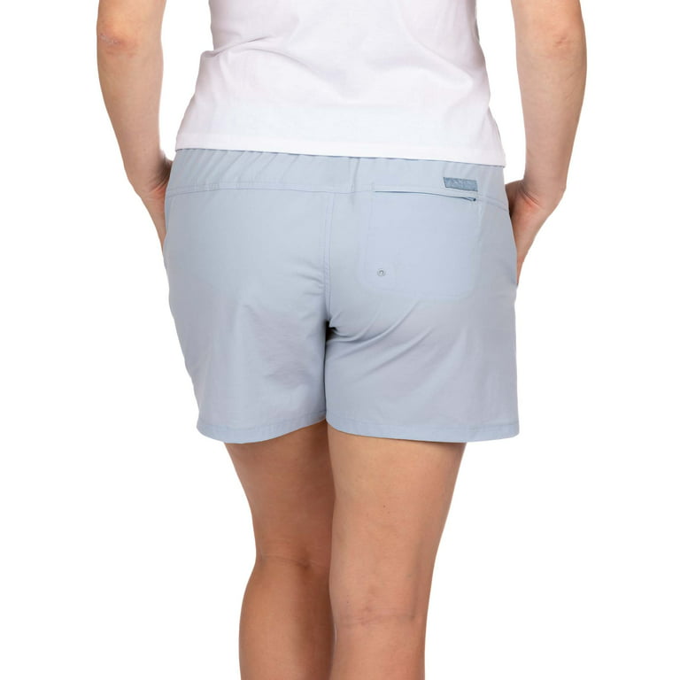 Realtree Women's Performance Hybrid Fishing Shorts, Size: Large, Blue