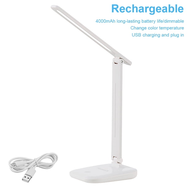 Lámpara de escritorio LED, 3 colores, temperatura, luz, control táctil, dormitorio, luz de lectura, recargable, 4000 mAh Yuarrent HA003925-04