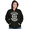 thumbnail image 3 of Feeling Cranky Bicycle Crank Cyclist Unisex Fleece Graphic Zip Up Hoodie Brisco Brands 2X, 3 of 5