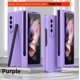 thumbnail image 1 of Para Samsung Galaxy Z Fold 3 Funda con bisagra con soporte para ranura para bolígrafo para Samsung Z Fold 4 3 2 5G Funda con bisagra con película de vidrio para pantalla frontal Tan Jianjun unisex, 1 of 2