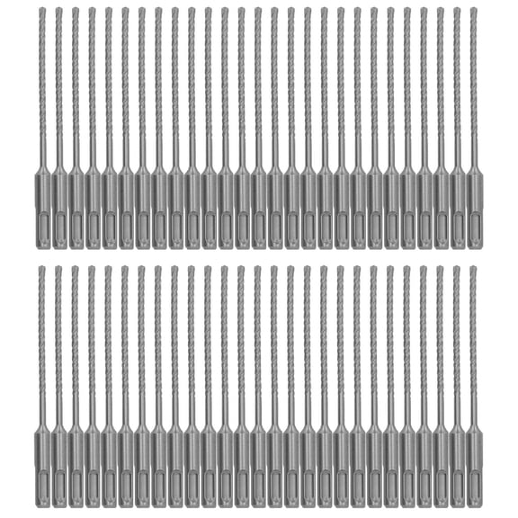 5/32"x6" SDS Plus Rotary Hammer Drill Bit Set Masonry Concrete Drill Bits-60Pcs