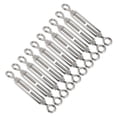 thumbnail image 4 of Wire Tensioner Rope Tensioner 10pcs Eye And Eye Turnbuckle Wire Tensioner Strainer Stainless Steel Rope Tensioner M6, 4 of 8