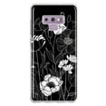 thumbnail image 1 of MUNDAZE Samsung Galaxy Note 9 Line Drawing Art White Floral Flowers Shockproof Clear Hybrid Protective Phone Case Cover, 1 of 5