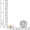 thumbnail image 3 of Gem Stone King 18K Yellow Gold Plated Silver Pink Created Sapphire and White Lab Grown Diamond Engagement Ring for Women (0.70 Cttw, Round 5MM, Gemstone September Birthstone, Size 9), 3 of 5