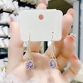 thumbnail image 4 of Wentin Earrings Clearance! Crystal Hollow Teardrop Drop Dangle Earrings For Women Rose Gold Plated Jewelry Blue Drop Crystal Earrings, 4 of 7
