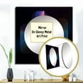 thumbnail image 3 of Designart "Vintage Purple Geometric Patterns On Essential Black" Modern Geometric Square Mirror For Wall Decor - Large Blue Square Mirror Printed Wall Decor - Modern Square Living Room Mirror, 3 of 5