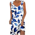 thumbnail image 2 of Puntoco Vestidos Mujer Fancy Women Impreso Elegante Estilo Casual Vestido con Cuello en V con Correa, 2 of 5