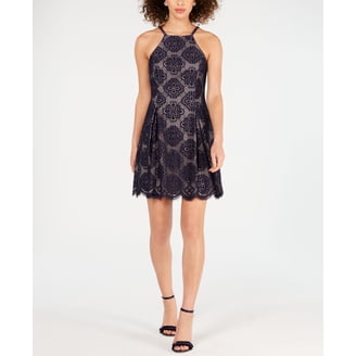 plus size see through lace dress Plus Size Exquisite Embroidery Decoration Short See-through Ruffles Sl