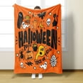 thumbnail image 5 of Fleece Blanket Polyester, Blanket 1X Halloween Blanket (Multi-color-One Size), 5 of 7