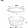 thumbnail image 2 of Pantry Value [48 Sets - 8 oz.] Deli Food Storage Containers with Airtight Lids, 2 of 5