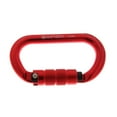 thumbnail image 2 of Mosquetón de aluminio de forma ovalada 25KN para escalada en roca, senderismo, bloqueo automático, por CE, ligero y fuerte rojo, 2 of 8