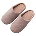 thumbnail image 1 of Women's Memory Foam Slippers Comfort Knitted Cotton-blend Closed Toe House Shoes Indoor & Outdoor, 1 of 5