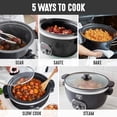 thumbnail image 4 of GreenLife - Olla de cocción lenta de cerámica de 6 cuartos de galón, última intervensión de PFAS, programable, extraíble y saludable antiadherente para familias numerosas, sellado en estufa, mantiene, 4 of 5