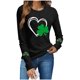thumbnail image 5 of Camiseta Suelta de Cuello Redondo de la Impresión Del Día de San Patricio Casual de las Mujeres de Manga Larga para Primavera Verano, 5 of 6