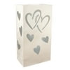 LumaBase Flame Resistant Luminaria Bags, 12 Count Hearts