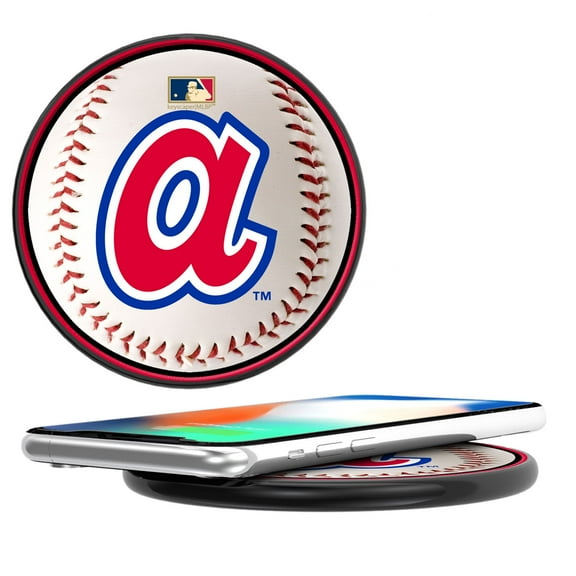 Atlanta Braves 10-Watt Baseball Cooperstown Design Wireless Charger