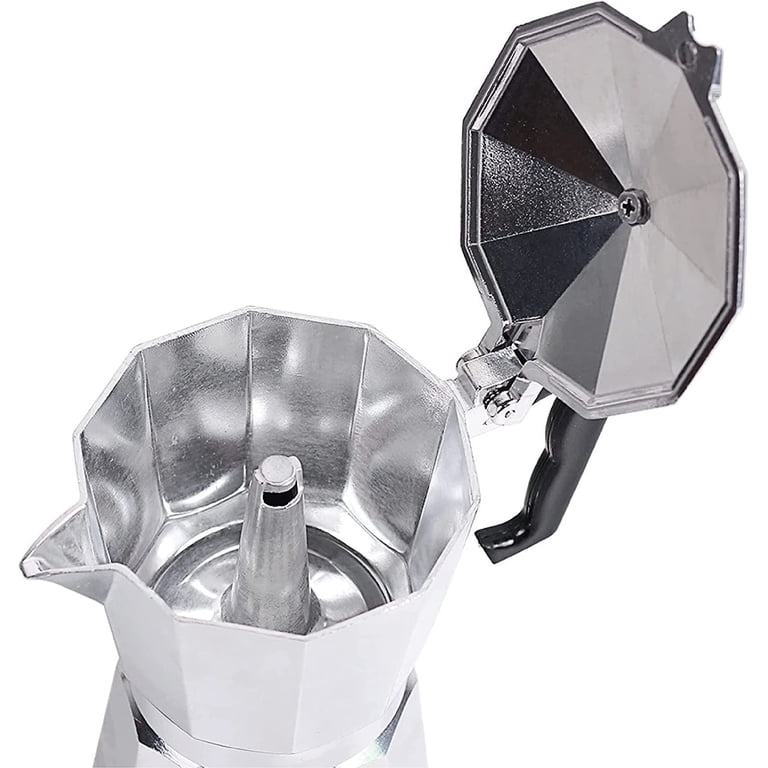 J&V Textiles Stovetop Espresso & Coffee Maker, 6-Cup, Moka Pot