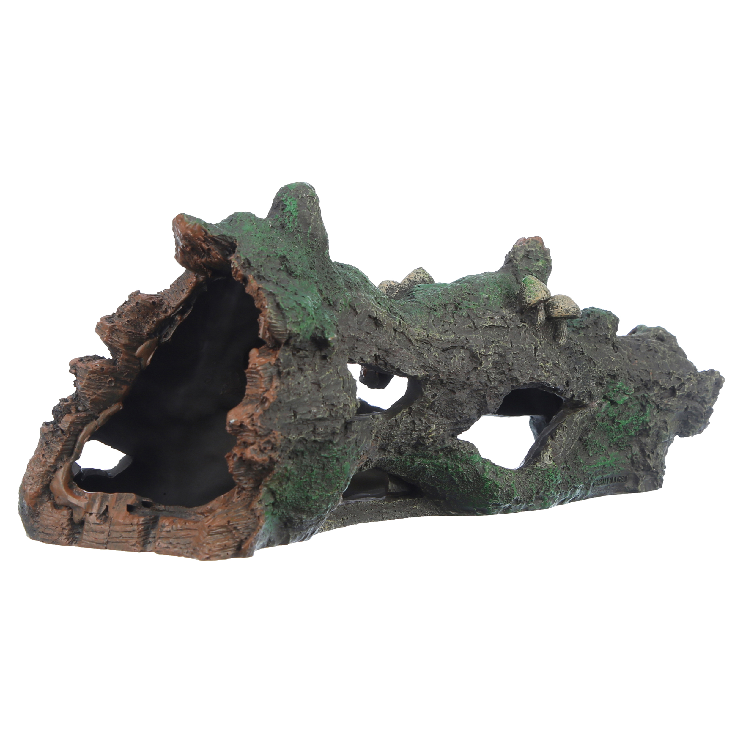 Marina Hollow Log Aquarium Ornament with Moss Cover