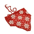 thumbnail image 5 of Unique Bargains 2 Pcs Triangle Bandana Knitted Turban Crochet Hair Scarf for Women Red Dark Green, 5 of 5