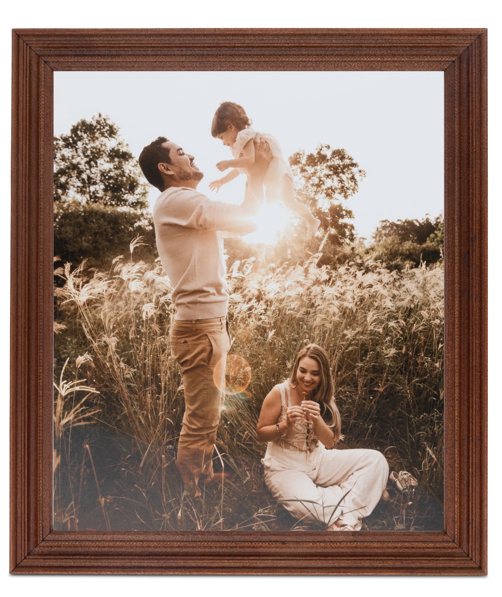 ArtToFrames 18x24 Inch Walnut Picture Frame, This Brown Wood Poster Frame is Great for Your Art or Photos, Comes with 060 Plexi Glass (4096)