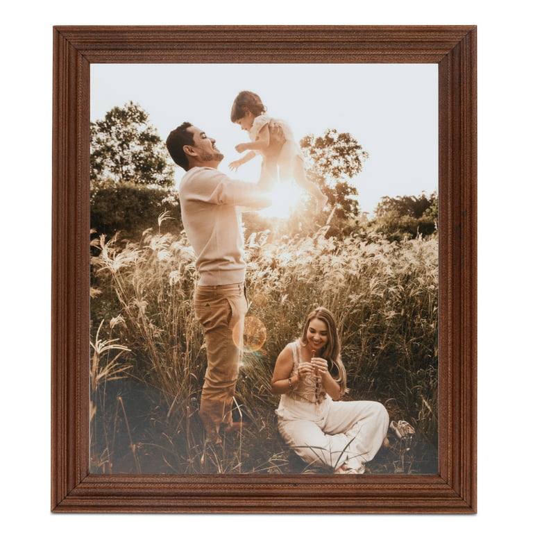 ArtToFrames 4x10 Inch Brown Picture Frame, This 1.125 Custom Wood Poster  Frame is Walnut Stain on Red Oak, for Your Art or Photos - Comes with