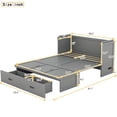 thumbnail image 6 of Queen Murphy Bed Cabinet with USB Port and a Large Drawer, Space-Saving Chest Cube Bed, Solid Wood Storage Bed can be Folded into a Cabinet,for Small Spaces Apartments Studio Guest Room, Gray, 6 of 7