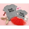thumbnail image 3 of Tough Mama Tough Cookie Mother & Son Daughter Matching Set Mom & Child Shirts Mom Gray XX-Large / Child Gray 2T, 3 of 7