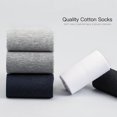 thumbnail image 5 of HSS-Calcetines de algodón para hombre, calcetín negro, negocios, transpirables, talla grande (6,5-14), para verano, 5 of 5