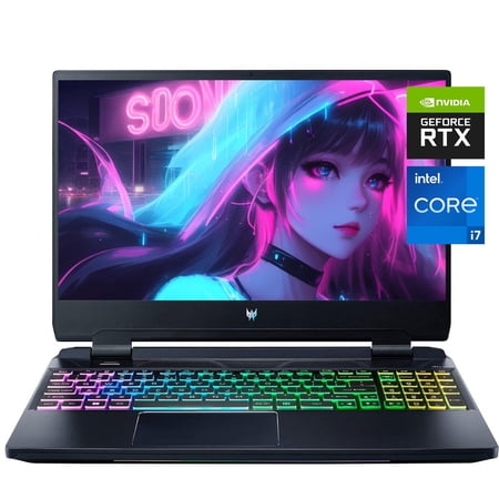acer Predator Helios 300, 2023 Newest Gaming Laptop, 15.6 inch FHD IPS 165Hz Display, 14 Core Intel Core i7-12700H(up to 4.7 GHz), NVIDIA GeForce RTX 3060, 64GB DDR5 RAM, 1TB SSD, Windows 11 Home