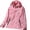 Pink, variant on Women's Rain Jacket Technical Casual Waterproof Windbreaker Outdoor Couples Thin Jacket Lapel Zipper Loose Soft Top Long Sleeve Hooded Coat/Jacket Black