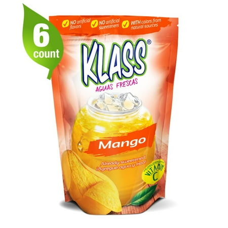 Klass Powdered Drink Mix, Mango, 14.1 Oz, 6 Packs