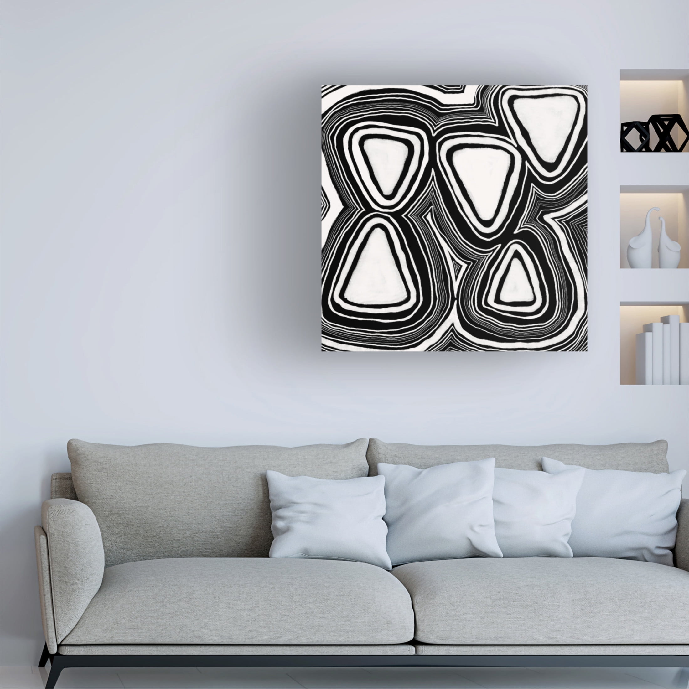 Canvas Wall Art - Regina Moore 'Dizziness V' Wall Art for Living Room, Bedroom, or Office Décor by Trademark Fine Art - 18 x 18 Inches