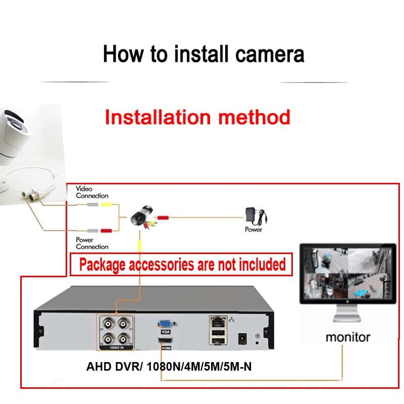 NTSC AHD Camera 1080P AHD Security Surveillance High Definition Outdoor Waterproof CCTV Infrared NightVision Bullet Wired Home Camera