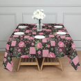 thumbnail image 3 of Pioneer Flower Floral Print Pattern Square Tablecloth, Waterproof Wipeable Spillproof Washable Table Cover for Home Kitchen Party Decor, 60"x60", 3 of 6