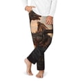 thumbnail image 2 of Xecao Sky Sunset Bronze Dragon Print Teenagers' Pajama Pants Long Sleep Pants Soft Elastic Waist Pajama Bottoms Elastic waist with 2 Pockets 5-16 Years-Small, 2 of 6