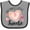 Heather and Black, variant on Inktastic Pop Pop's Little Sweetie with Pink Heart Cookie Boys or Girls Baby Bib