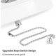 thumbnail image 4 of Extractor de aire de 150mm, 18w, 320m/h con válvula de retención e interruptor de cadena, ventilador de ventana y pared para cocina, baño, invernadero, garaje, 6 pulgadas, 4 of 5