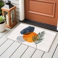 thumbnail image 5 of Bathroom Rugs 2x3 Ft, Boho Non Slip Area Rugs for Kitchen Bedroom Entryway, Middle Century Abstract Modern Geometric Leaf Washable Carpet Runner Rug Floor Mats for Bedroom Home Decor, 5 of 9
