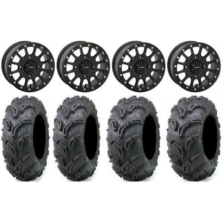 System 3 SB-5 Black 14 Wheels 27 Zilla Tires Kawasaki Teryx Mule