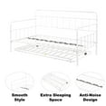 thumbnail image 3 of BTMWAY Twin Size Metal Daybed with Trundle Included, Twin Trundle Bed Frame for Kids Teens Adults, No Box Spring Needed, White, 3 of 10
