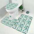 thumbnail image 2 of Green Christmas Tree and Text Pattern Bathroom Rugs Sets 3 Piece,Toilet Cover Set,Absorbent Non Slip Bathroom Mats Sets with U-Shaped Contour Rug Toilet Rug Set, 2 of 5