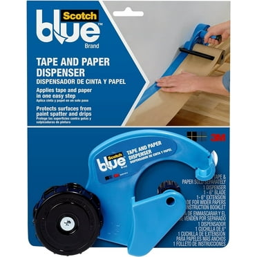 ScotchBlue Painter's Tape and Paper Dispenser, Applies Masking Paper with Painters Tape to Protect and Cover Surfaces, Tape Dispenser Includes Plastic Blade, Fits 12 Inch Masking Paper