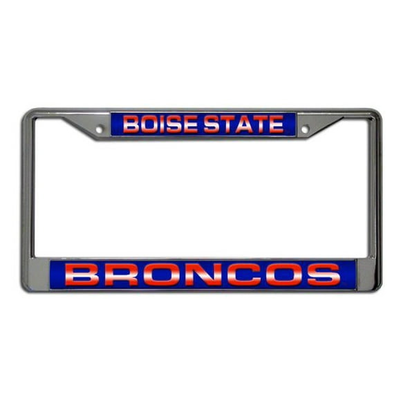 Rico Industries NCAA Boise State Broncos Laser Cut Inlaid Standard Chrome License Plate Frame