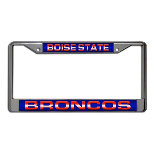 Rico Industries NCAA Boise State Broncos Laser Cut Inlaid Standard Chrome License Plate Frame