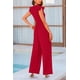 thumbnail image 2 of Mono de Mujer PRETTYGARDEN Rojo con Volantes y Mangas Casquillo XL, 2 of 6