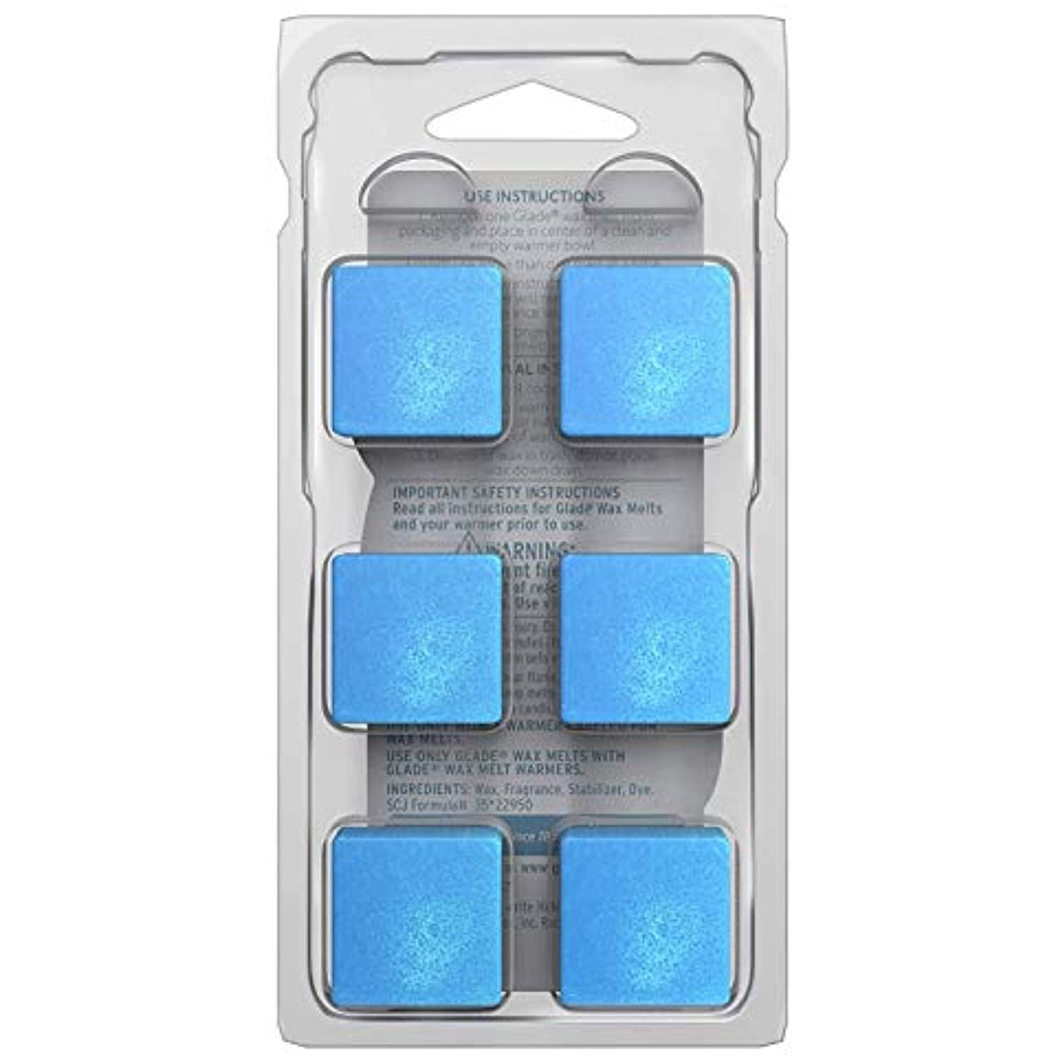 Set Of 4 - Glade Blue Odyssey Wax Melts - 24 Total Melts - Each Pack Can Last Up To 96 Hours! - Great Fresh Wonderful Scent!