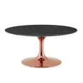 thumbnail image 2 of Modway Lippa Round Artificial Marble 36" Coffee Table in Rose Black, 2 of 6