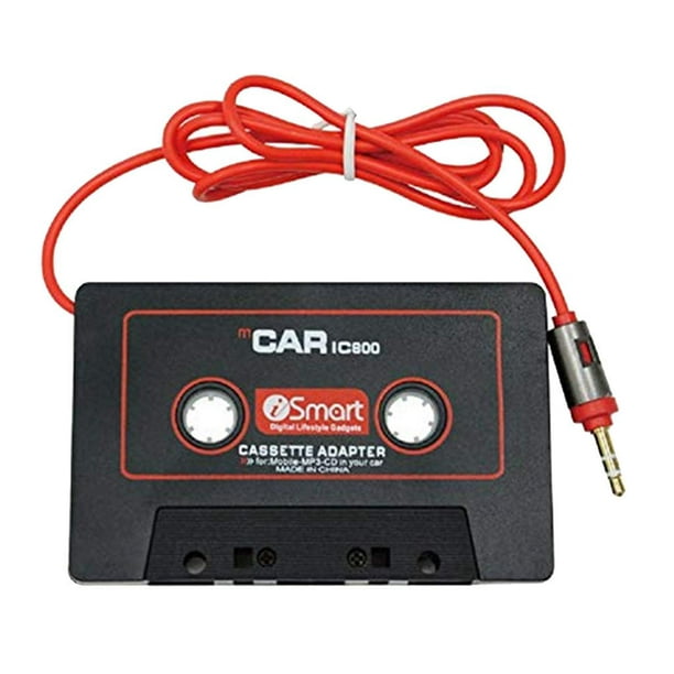 Adaptateur de bande audio de voiture noir avec cordon de câble Jack 3,5 mm  