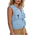thumbnail image 4 of Warop Women's Vest with Zipper Closure, Multiple Pockets, V-Neck, All-Season Outdoor Photography Workwear for Travel and Daily Use, 4 of 6